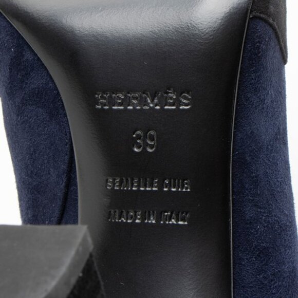 $1125 Hermes Bicolor Suede Neila Ankle Boots - Size 9 / 39 excellent condition - Picture 9 of 16